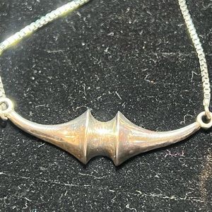 Vintage Arezzo Modernist Sterling Silver Choker necklace